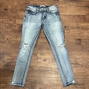 KanCan Light Blue Distressed Skinny Jeans Size 23